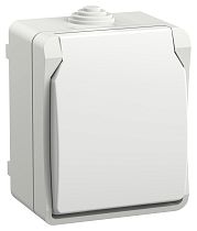 FORS Розетка 1-местная с заземлением для открытой установки 16А IP54 РСб20-3-ФБ белый IEK