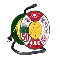 Удлинитель силовой на катушке 4 гнезда 4000 Вт 50м Союз