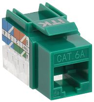 ITK Модуль Keystone Jack кат.6A UTP 110 IDC 90град зелёный IEK