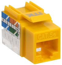 ITK Модуль Keystone Jack кат.5E UTP 110 IDC 90град жёлтый IEK