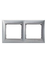 VALENA DIY Рамка 2-местная алюминий модерн