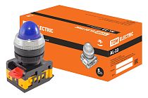 Лампа AL-22 сигнальная d22мм синий неон/230В цилиндр  TDM