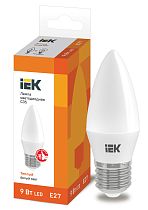 Лампа светодиодная C35 свеча 9Вт 230В 3000К E27  IEK