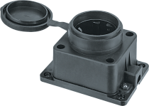 Розетка Navigator NCA-BLR1-01-16A-E-IP44-BL настенная с заземлением черная