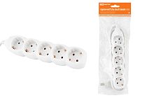 Удлинитель бытовой  У05  5 гнезд, 1,5метра, с заземлением, ПВС  3х1мм2  16А/250В  TDM