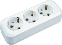 Колодка Navigator NCA-BL01-03-E-WH 3гн с заземлением АБС пластик