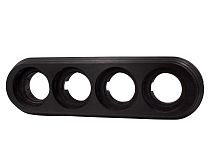 Рамка Лизетта четырехпостовая Угольно-черный на бревно 240мм Bironi