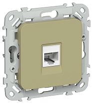 FLITE Розетка компьютерная RJ45 категория 5Е UTP РК5е-1-0-ФлО оливковый IEK