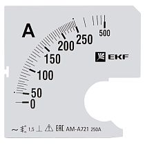 Шкала сменная для A721 250/5А-1,5 EKF PROxima Шкала сменная для A721 250/5А-1,5 EKF PROxima