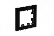 AtlasDesign Nature Стекло Черный Рамка 1-постовая  (Schneider Electric) Systeme Electric (Schneider Electric)