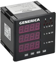 Мультиметр цифровой щитовой трехфазный DO RS-485 96х96мм LED GENERICA IEK