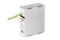 Трубка термоусаживаемая  ТУТнг 8/4 желто-зеленая в коробке (10 м/упак)  TDM