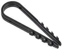 Дюбель-хомут 11х18мм для круглого кабеля нейлон черный (100шт/упак) GENERICA