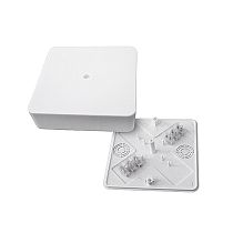 Коробка разветвительная КМР-030-032кг наружная (100х100х28) белая с клеммником EKF PROxima Коробка разветвительная КМР-030-032кг наружная (100х100х28) белая с клеммником EKF PROxima