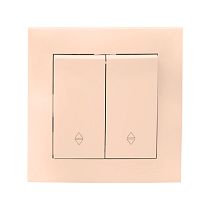 Валенсия выключатель 2-кл. 10А кремовый проходной EKF PROxima