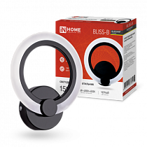 Светильник светодиодный ELEGANT BLISS-15B 15Вт 230В 3000-4000-6500K 1050Лм STEP COLOR черный IN HOME