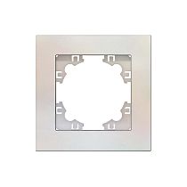 Рамка одноместная горизонтальная UNIVERSAL серия "Афина" жемчуг (еврослот)