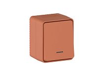 AtlasDesign PROFI IP54 О/У 1-клавишный ВЫКЛЮЧАТЕЛЬ с подсветкой 10 АХ, ТЕРРАКОТОВЫЙ Systeme Electric (Schneider Electric)