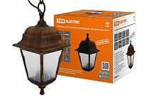 Светильник садово-парковый НСУ 04-60-001 четырехгр., подвес, пластик, расс.пластик, бронза  TDM