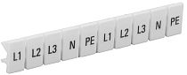 Маркеры для КПИ-4кв.мм с символами "L1; L2; L3; N; PE"  IEK