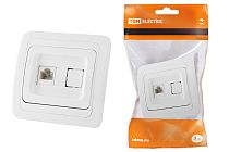 Розетка компьютерная RJ-45 белая "Валдай"  TDM