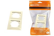 Рамка 2-х постовая горизонтальная сл. кость "Лама"  TDM