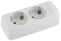 Колодка ЭРА 2 гнезда с зазeмлением, KX-2e