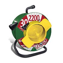 Удлинитель на катушке 1х30м без заземл. 10А IP20 2.2кВт с выносной розеткой Союз