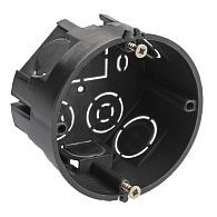 Коробка монтажная IP20 ЭРА D68х40мм, для твердых стен, саморезы (чёрный) Коробка монтажная IP20 ЭРА D68х40мм, для твердых стен, саморезы (чёрный)