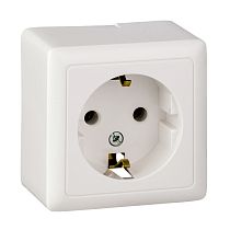 ХИТ открытая установка  Белый Розетка с заземлением, 16А Systeme Electric (Schneider Electric)