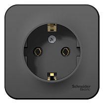 Blanca открытая установка с заземлением  Антрацит Розетка с заземлением, 16А Systeme Electric (Schneider Electric)