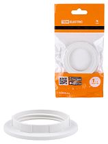 Кольцо для патрона Е27, термостойкий пластик, белый,  TDM