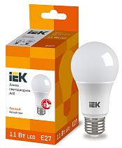 Лампа светодиодная A60 груша 11Вт 230В 3000К E27  IEK