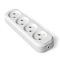 Колодка 4 гнезда без заземления AБС-пластик UNIVERSAL