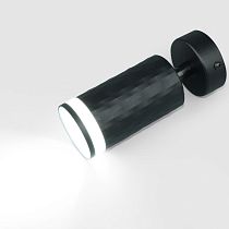 Спот на основании GWL-GU10-M-IP20 Одинарный Черный С боковым рассеивателем Кирпич