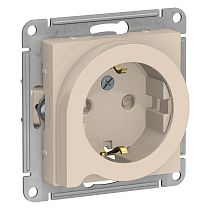 AtlasDesign Бежевый Розетка с заземлением со шторками с выталкивателем, 16А Systeme Electric (Schneider Electric)