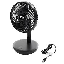 Вентилятор настольный DUX, USB, черный, 6 Вт