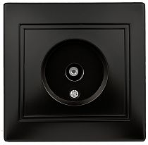 Розетка телевизионная одиночная Intro Plano 1-301-05 скрытой установки антрацит