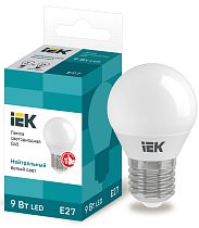 Лампа светодиодная G45 шар 9Вт 230В 4000К E27  IEK