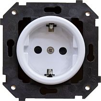 Механизм скрытого монтажа розетки,серия "ШЕДЕЛЬ",цвет Белый Bironi