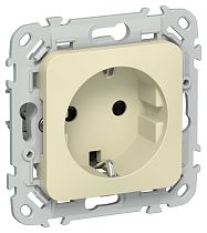 FLITE Розетка с заземлением с защитными шторками безвинтовое крепление 16А РСш11-1-ФлН навахо IEK