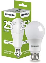Лампа светодиодная A65 груша 25Вт 230В 4000К E27 GENERICA IEK Лампа светодиодная A65 груша 25Вт 230В 4000К E27 GENERICA IEK