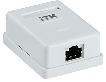 ITK Настенная инф. розетка RJ45 кат. 5E FTP 1-порт IEK ITK Настенная инф. розетка RJ45 кат. 5E FTP 1-порт IEK