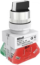 Переключатель  3 положения правый без фиксации I-O-II стандартная ручка 2НО DEKraft