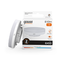 Лампа светодиодная Gauss Elementary GX53 11Вт 810lm 3000K Лампа светодиодная Gauss Elementary GX53 11Вт 810lm 3000K