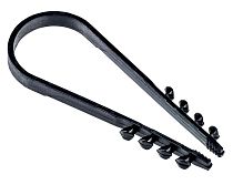 Дюбель-хомут 19-25мм для круглого кабеля нейлон черный (25шт/упак)  IEK