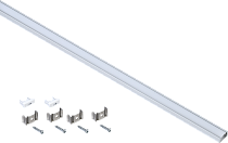 Профиль алюминиевый для LED ленты 1607 накладной прямоугольный опал комплект аксессуров IEK Профиль алюминиевый для LED ленты 1607 накладной прямоугольный опал комплект аксессуров IEK