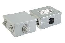 Коробка распаячная ОП 80х80х40мм, крышка, IP44, 6 вх. инд. штрихкод  TDM