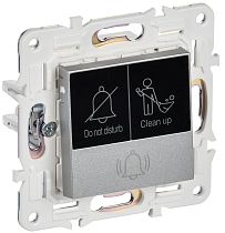 SKANDY Кнопка звонка с индикацией для отелей 10А SK-V17S серебряный IEK