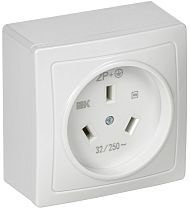Розетка разборная для плиты с з/к о/у белая 32А Рпл10-К  IEK